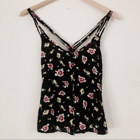 Button down Floral tank - Picture 1 of 4